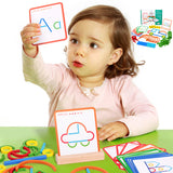 Hjemix | Montessori Barns Puslespill Logikktrening Ring Spill