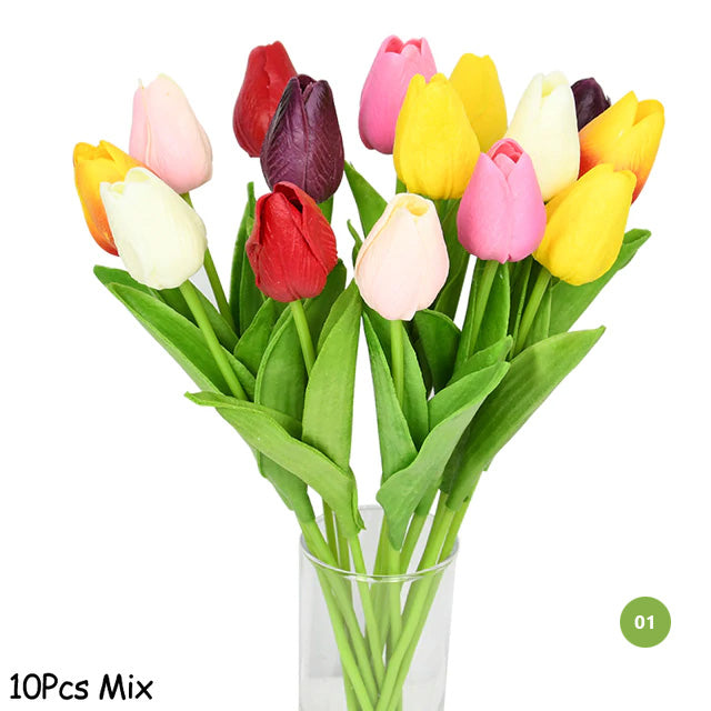 Hjemix | Fashion Tulip Künstige Blumen For vedlikeholdsfri kreativ hjemmeinnredning Blomstermisjoner For stue spisestue Nordisk Hjemdekorasjon