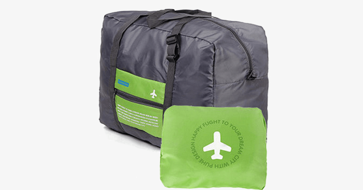 Hjemix | Sammenleggbar Duffel Bag - Laget av nylon med holdbarhet - Justerbare stropper - Solid håndtak - Sammenleggbart design