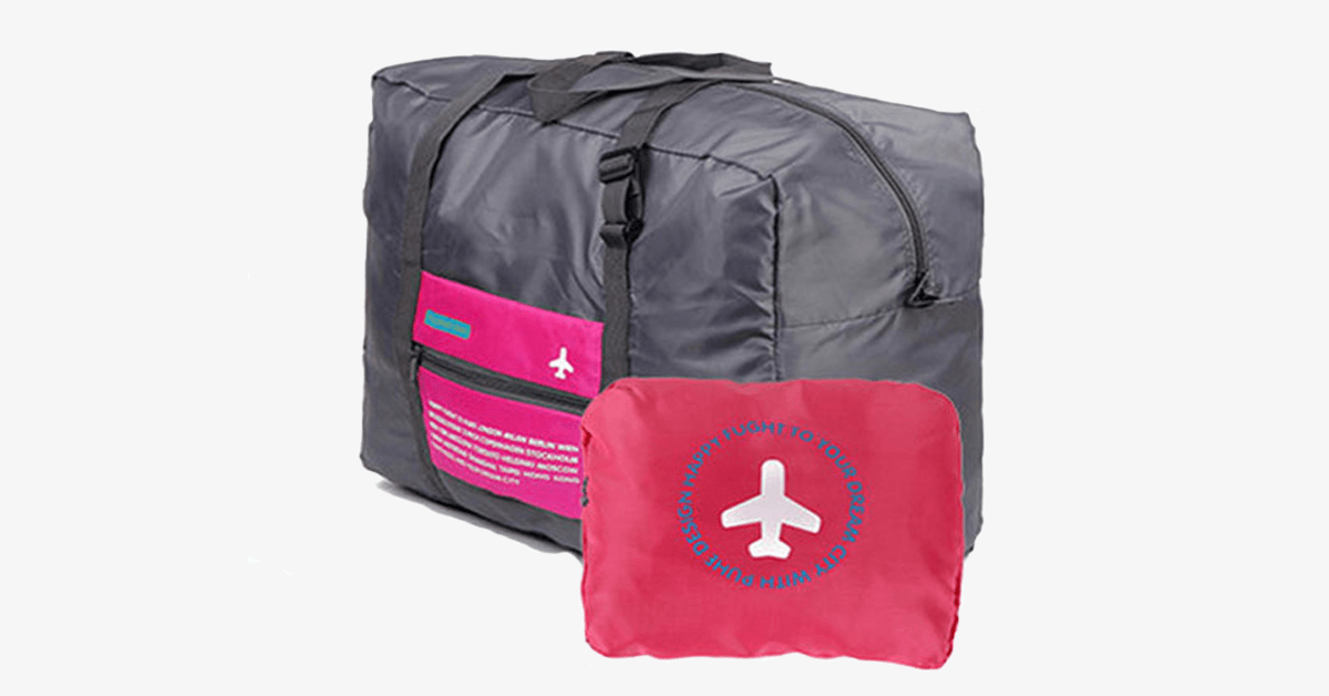 Hjemix | Sammenleggbar Duffel Bag - Laget av nylon med holdbarhet - Justerbare stropper - Solid håndtak - Sammenleggbart design