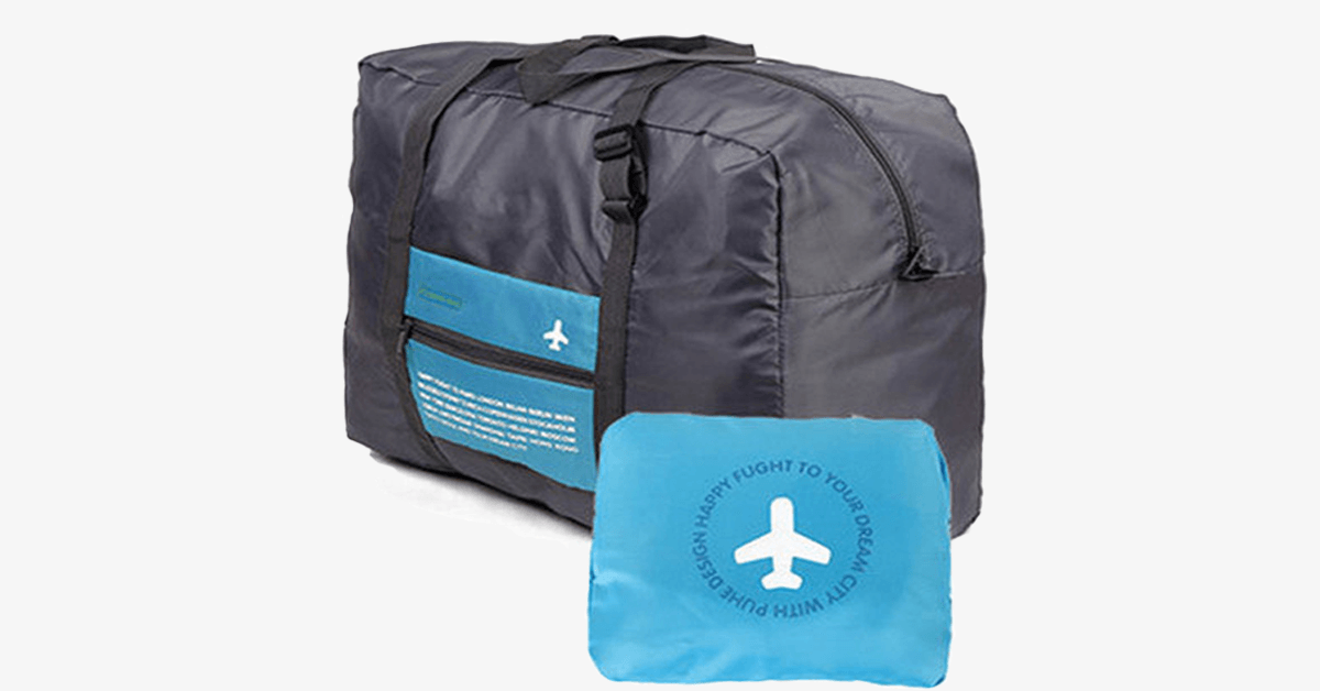 Hjemix | Sammenleggbar Duffel Bag - Laget av nylon med holdbarhet - Justerbare stropper - Solid håndtak - Sammenleggbart design