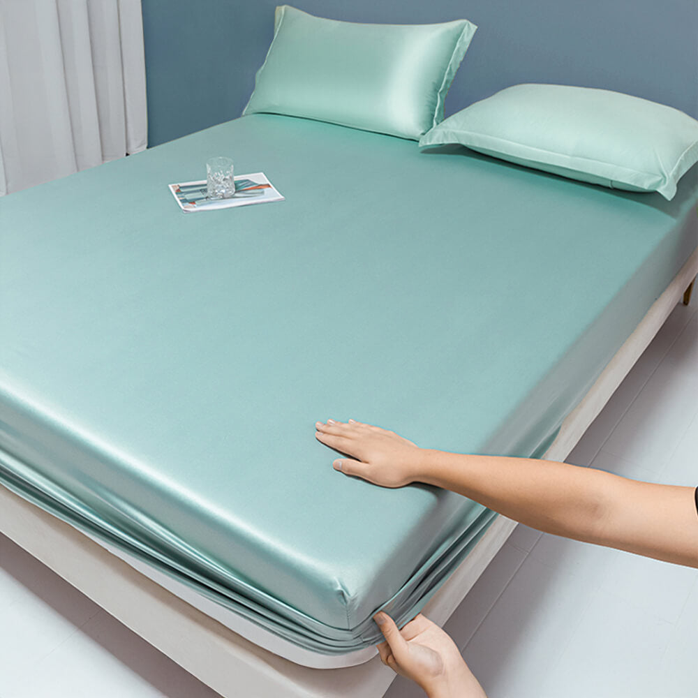 Hjemix | Ensfarget Silky Cooling 100s Lyocell Fitted Sheet Madrassbeskytter
