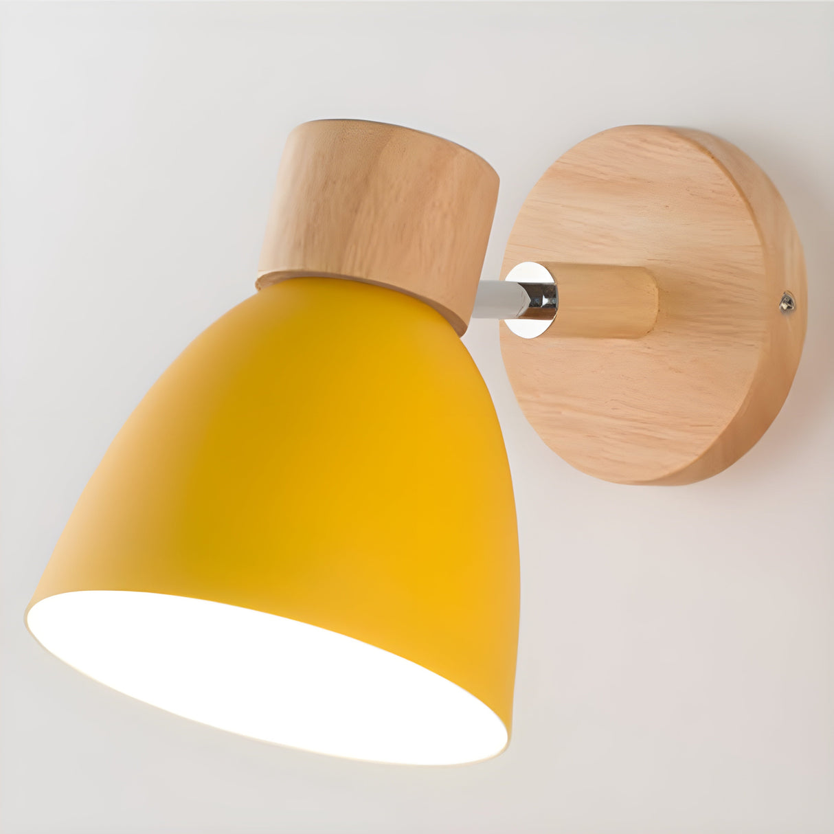 Hjemix | Wood Nordic Vegglampe med Bryter for Soverommet