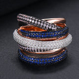 Hjemix | Monaco Design Luksuriøs Statement Stabil Ring For Kvinner