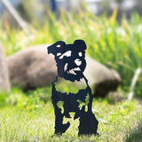 Hjemix | Metall Hund Silhuett Hagedekorasjon