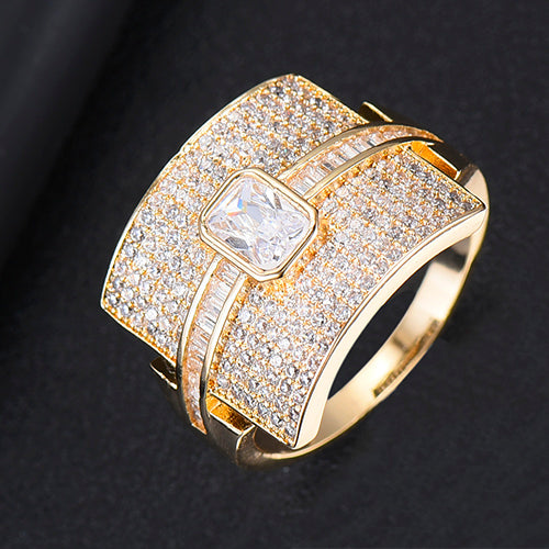 Hjemix | Monaco Design Luksuriøs Statement Stabil Ring For Kvinner