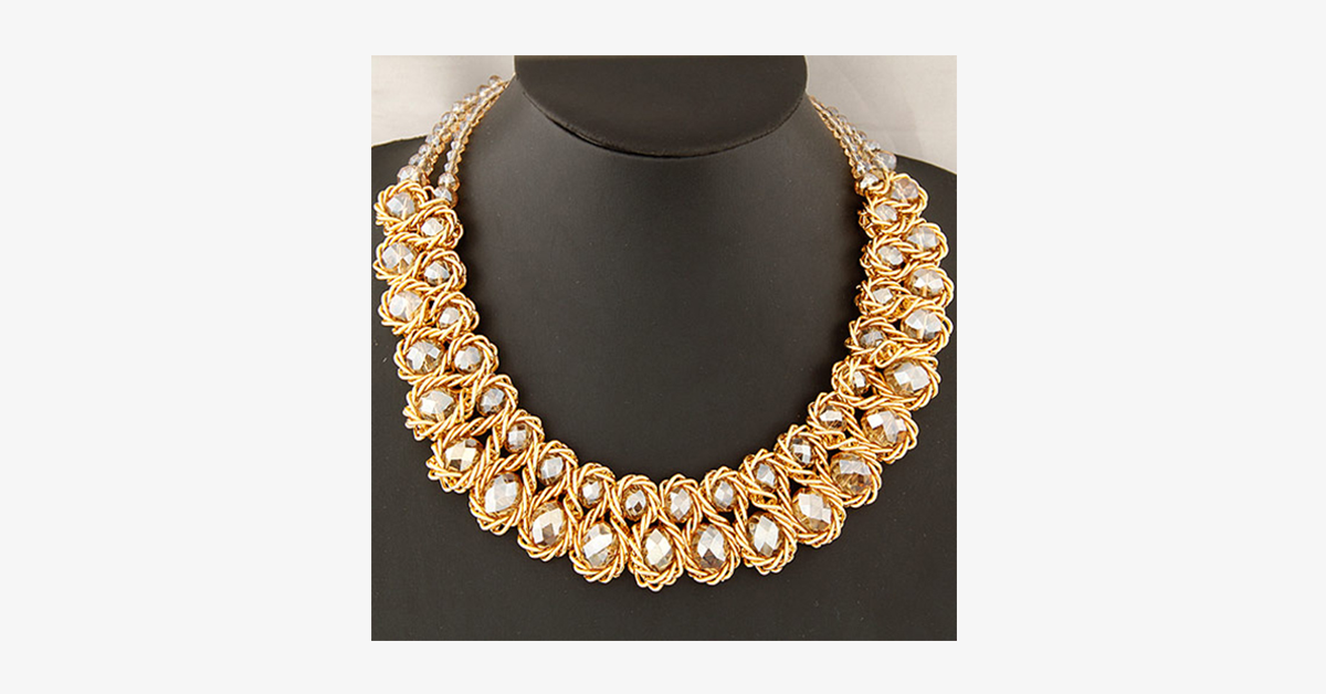 Hjemix | Stor Choker Dobbel Perle Halskjede – Must-Have smykke med elegant og unikt design