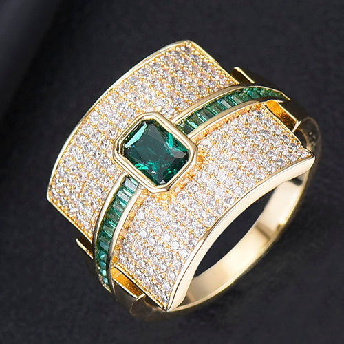 Hjemix | Monaco Design Luksuriøs Statement Stabil Ring For Kvinner