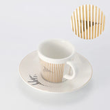 Hjemix | Kreativ dynamisk SLR kopp Leopard anamorfisk zebra kopp Luycho kaffe te kopp sett med underlag 90ml-225ml