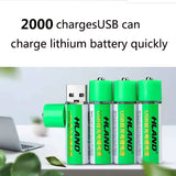 Hjemix | 2 deler USB oppladbart batteri