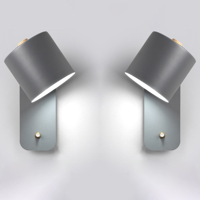 Hjemix | Moderne LED Vegglamper med Bryter Innendørs Hjemmedekor Lys