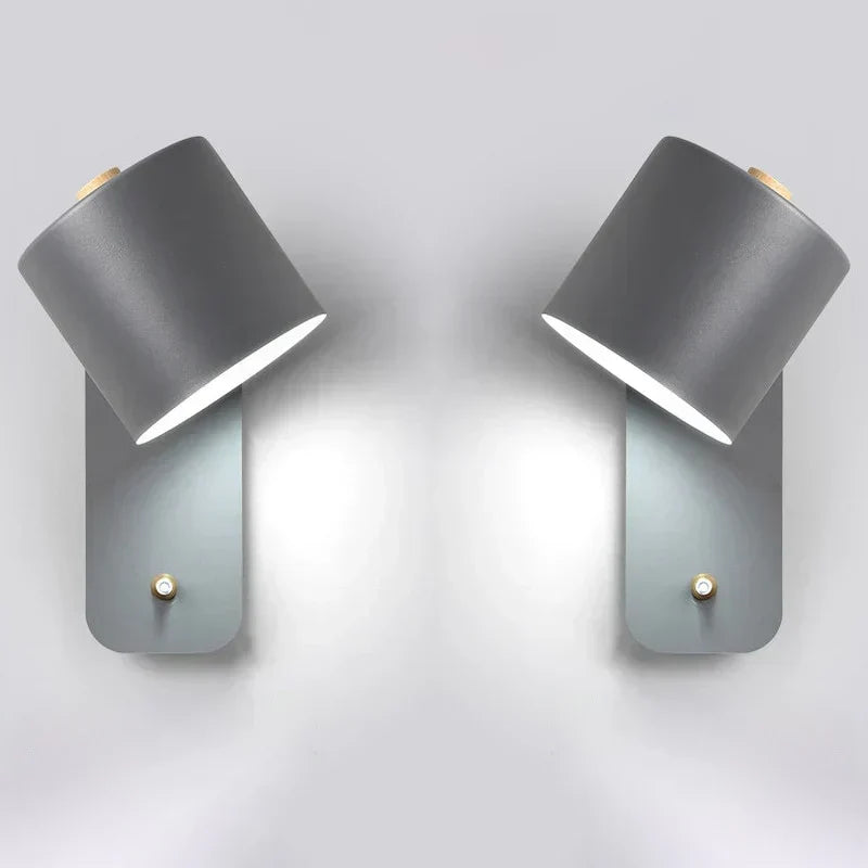 Hjemix | Moderne LED Vegglamper med Bryter Innendørs Hjemmedekor Lys