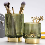 Hjemix | Elise Gullfolie Glass Makeup Halter & Organizer