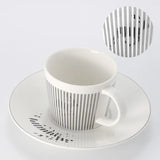 Hjemix | Kreativ dynamisk SLR kopp Leopard anamorfisk zebra kopp Luycho kaffe te kopp sett med underlag 90ml-225ml