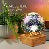 Hjemix | Nattlys Stjernete Himmel Stjerne Hjerte Fargerik Atmosfære Multiple USB Bordlampe Ball Hjem Soverom Dekorasjon Julegave