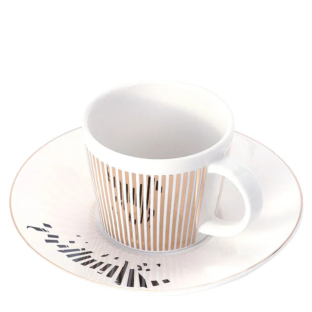 Hjemix | Kreativ dynamisk SLR kopp Leopard anamorfisk zebra kopp Luycho kaffe te kopp sett med underlag 90ml-225ml