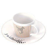 Hjemix | Kreativ dynamisk SLR kopp Leopard anamorfisk zebra kopp Luycho kaffe te kopp sett med underlag 90ml-225ml