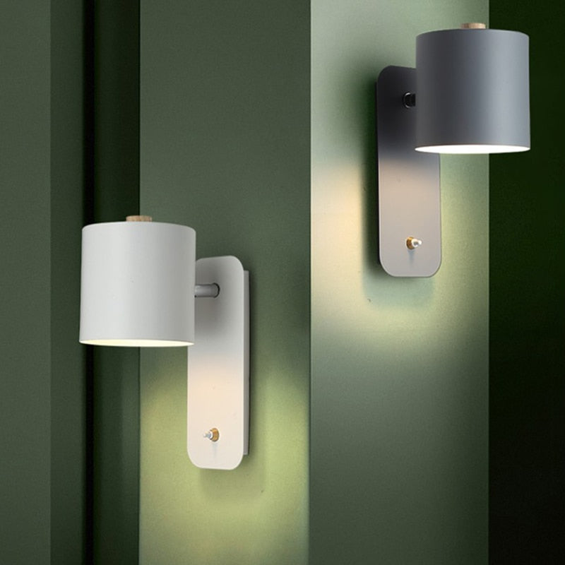 Hjemix | Moderne LED Vegglamper med Bryter Innendørs Hjemmedekor Lys