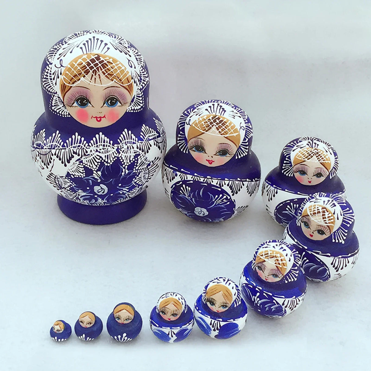 Hjemix | 10 stykker/sett med tre russiske matryoshka dukker