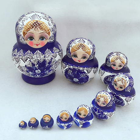 Hjemix | 10 stykker/sett med tre russiske matryoshka dukker