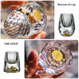 Hjemix | Krystallglass Whiskey Glasser Bar Likør Sphere Kopper Sake og Shochu Double-Walled Tykk Bunner Liten Kapasitet Te Kopper
