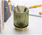 Hjemix | Elise Gullfolie Glass Makeup Halter & Organizer