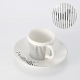 Hjemix | Kreativ dynamisk SLR kopp Leopard anamorfisk zebra kopp Luycho kaffe te kopp sett med underlag 90ml-225ml