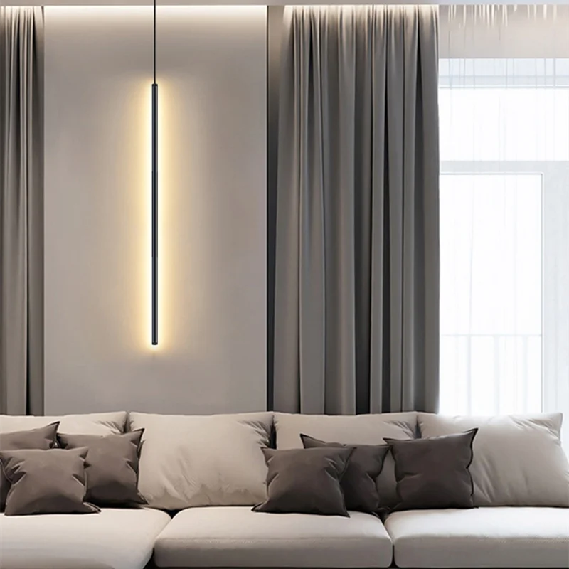 Hjemix | Nordisk LED Pendellampe: Minimalistisk design med kreative linjer, perfekt for soverommet, spiseområde