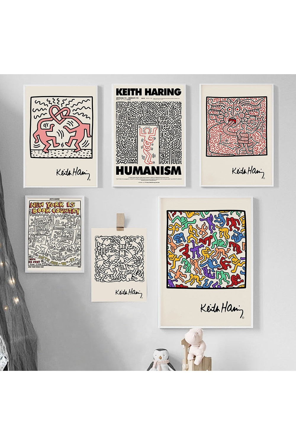 Hjemix | Keith Haring Inspirert Lerretskunst