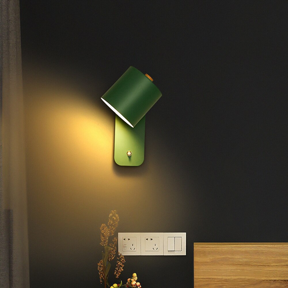 Hjemix | Moderne LED Vegglamper med Bryter Innendørs Hjemmedekor Lys