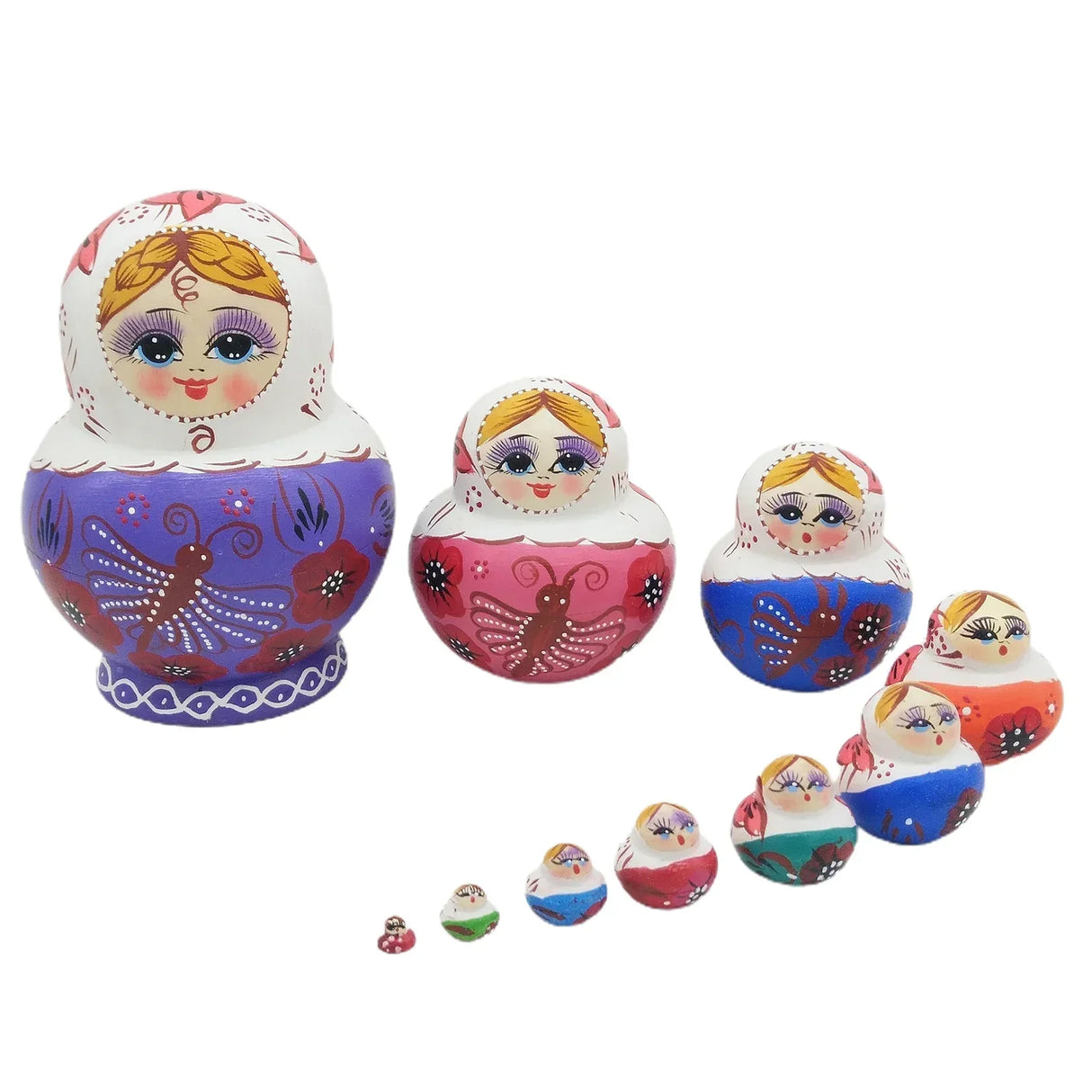 Hjemix | 10 stykker/sett med tre russiske matryoshka dukker