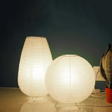 Hjemix | Japansk Wabi-Sabi Stil Rispapir Sylinderlampe