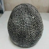 Hjemix | BUF Stor Sølv/Gull Skalle Statue Harpiks Håndverk Dekorative Ornamenter Halloween Dekorasjon Skulptur Hjemmedekorasjon Figuren