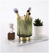 Hjemix | Elise Gullfolie Glass Makeup Halter & Organizer