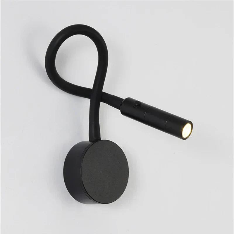 Hjemix | Moderne Fleksibel LED Leselampe med Bryter for Soverom og Studie - 1W/3W