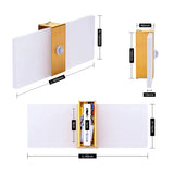 Hjemix | Vegglampe med bevegelsessensor, tegning, aluminium, akryl, dekorasjon, belysning, vegglampe, interiør, kjøkken, soverom, gang, korridor