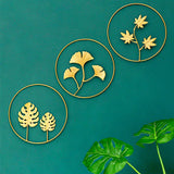 Hjemix | LuxiLeaf - Gylden Veggdekorasjon