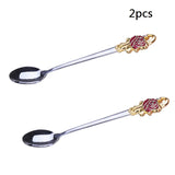 Hjemix | Håndlagde emaljekopper Rose-Glass tekrus med stålskje Luksus unike gaver til bryllup, Valentinsdag, bursdagsgaver