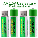 Hjemix | 2 deler USB oppladbart batteri