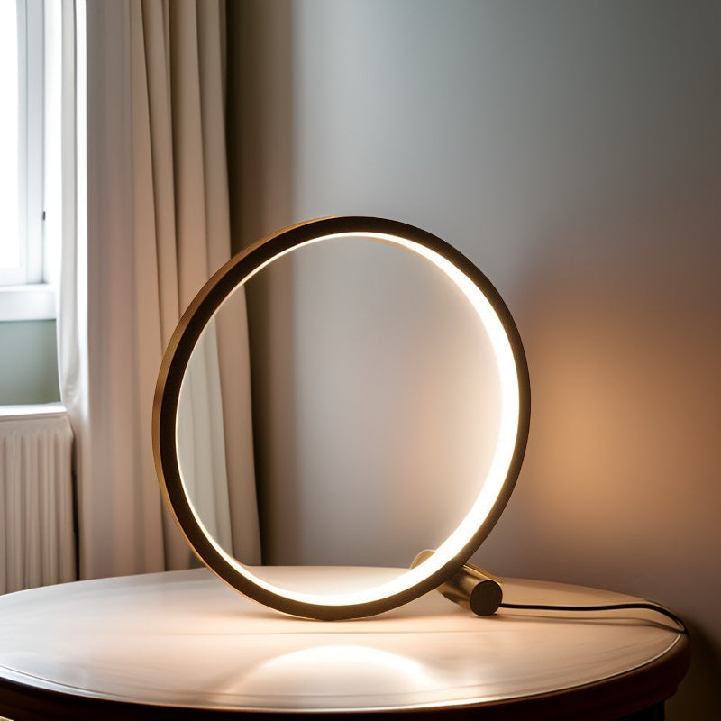 Hjemix | Halo Glo Lampe – minimalisk dimbar rund LED bordlampe