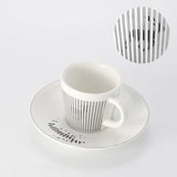 Hjemix | Kreativ dynamisk SLR kopp Leopard anamorfisk zebra kopp Luycho kaffe te kopp sett med underlag 90ml-225ml