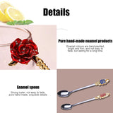 Hjemix | Håndlagde emaljekopper Rose-Glass tekrus med stålskje Luksus unike gaver til bryllup, Valentinsdag, bursdagsgaver