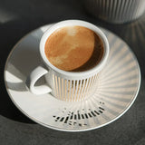 Hjemix | Kreativ dynamisk SLR kopp Leopard anamorfisk zebra kopp Luycho kaffe te kopp sett med underlag 90ml-225ml