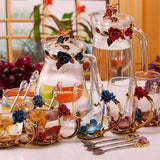 Hjemix | Håndlagde emaljekopper Rose-Glass tekrus med stålskje Luksus unike gaver til bryllup, Valentinsdag, bursdagsgaver