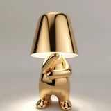 Hjemix | Golden Man LED Tenke Bordlampe – Leken Nattbordlampe for Soverom & Dekor