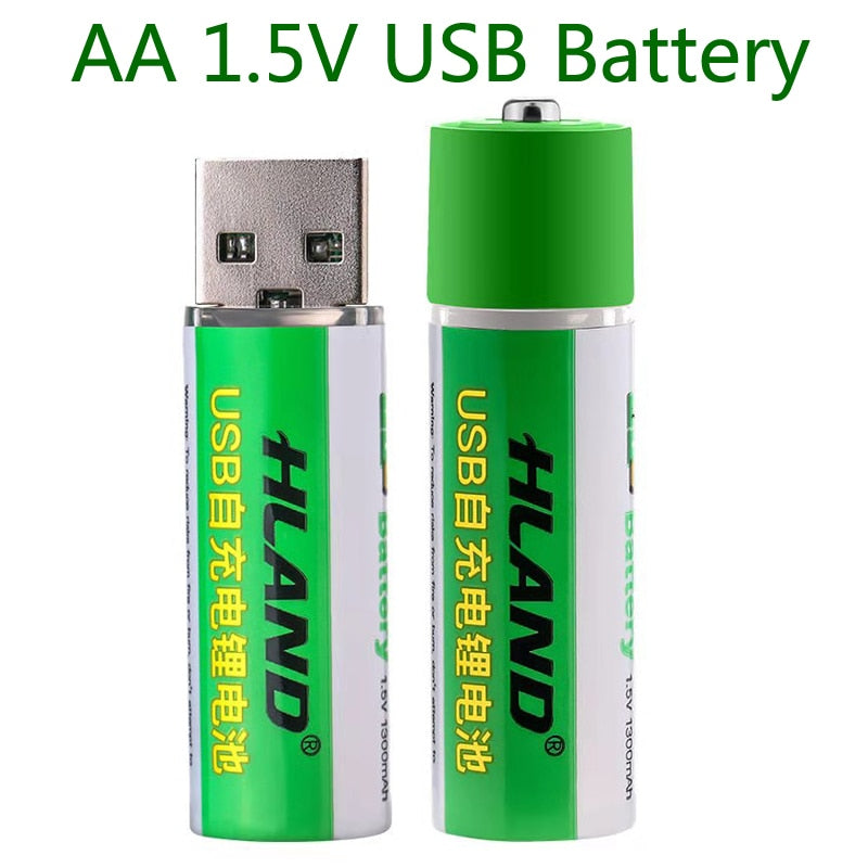 Hjemix | 2 deler USB oppladbart batteri