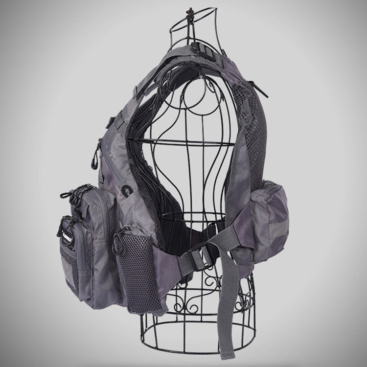 Hjemix | MEN Utendørs Multifunksjonell Fiskeforankringsvest (Grå)