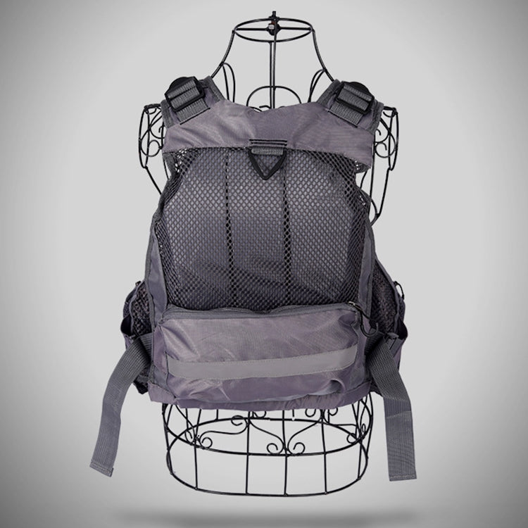 Hjemix | MEN Utendørs Multifunksjonell Fiskeforankringsvest (Grå)