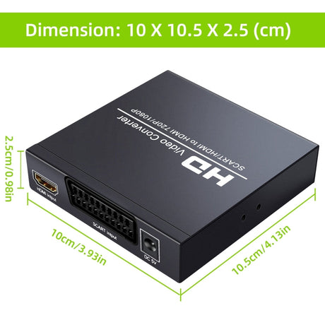 Hjemix | NEWKENG NK-8S SCART + HDMI til HDMI 720P / 1080P HD Videoomformer Adapter Skalerboks