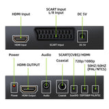 Hjemix | NEWKENG NK-8S SCART + HDMI til HDMI 720P / 1080P HD Videoomformer Adapter Skalerboks